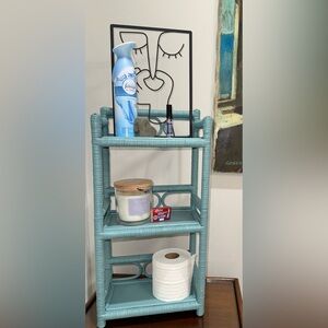 Boho 3 Shelf Wicker Hanging or Table Shelf